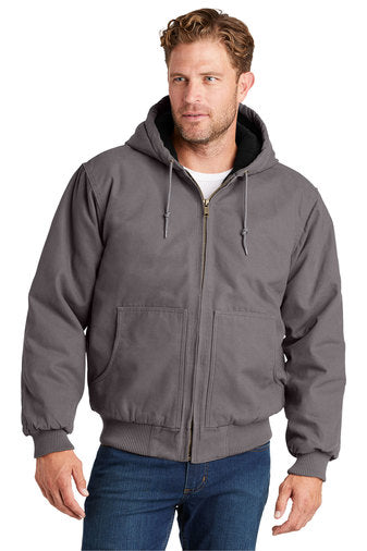 CornerStone® Washed Duck Cloth Insulated Hooded Work Jacket