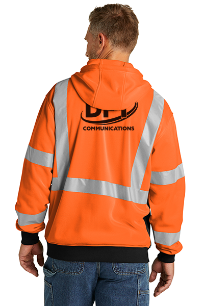 CornerStone® ANSI 107 Class 3 Heavy-Duty Fleece Full-Zip Hoodie