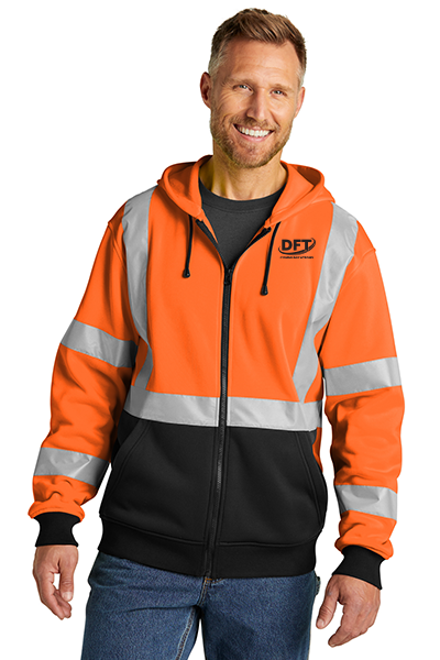 CornerStone® ANSI 107 Class 3 Heavy-Duty Fleece Full-Zip Hoodie