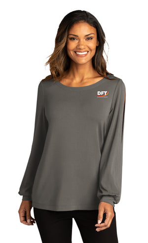 Port Authority ® Ladies Luxe Knit Jewel Neck Top