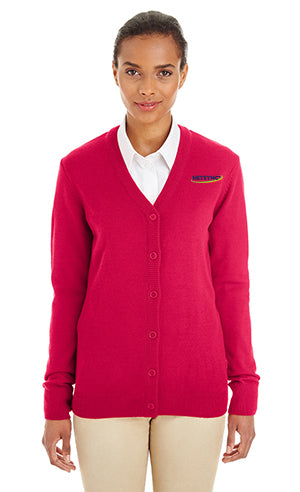 Harriton Ladies' Pilbloc™ V-Neck Button Cardigan Sweater